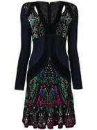 Roberto Cavalli Scalloped Paisley Dress - Multicolour