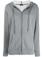 Emporio Armani Zip Fronted Hoodie - Grey