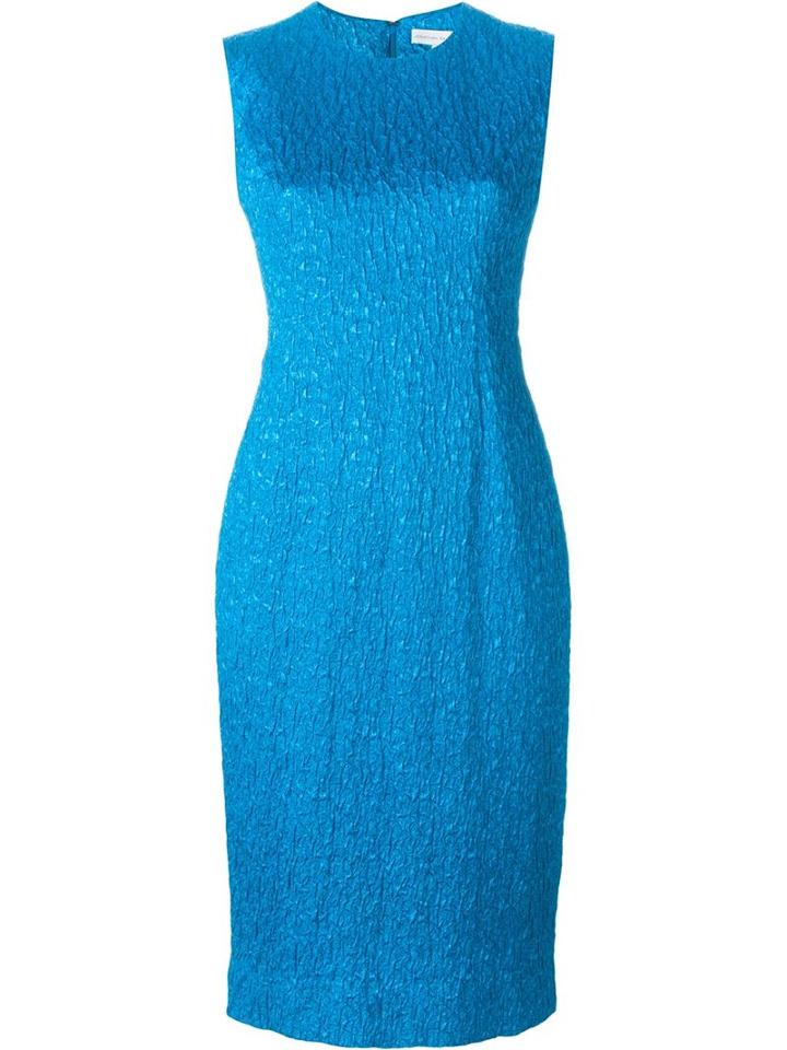 Jonathan Saunders Bevan Dress, Women's, Size: 34, Blue, Viscose/polyamide/acetate/silk