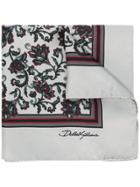 Dolce & Gabbana Floral Pocket Square - Grey