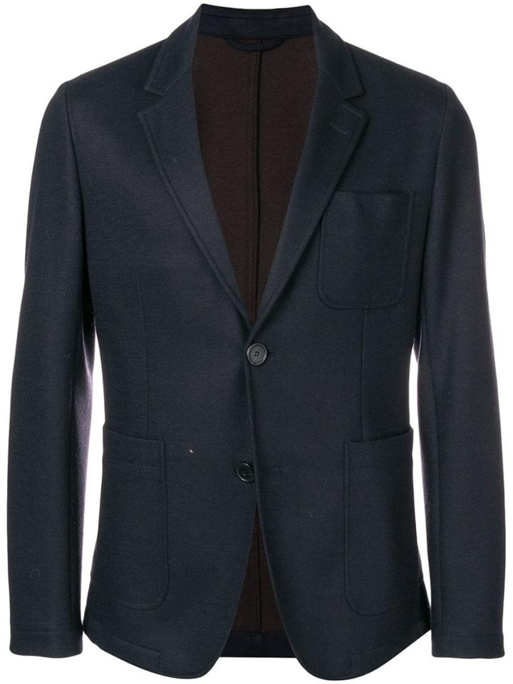 Ami Alexandre Mattiussi Classic Woven Blazer - Blue