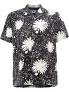 Junya Watanabe Comme Des Garçons Man Floral Print Shirt, Men's, Size: Large, Black, Cupro/rayon