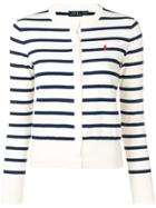 Polo Ralph Lauren Striped Knit Cardigan - White