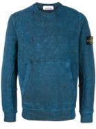 Stone Island Pouch Pocket Sweatshirt, Men's, Size: Medium, Blue, Cotton