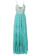 Amiri Floral Maxi Dress - Blue