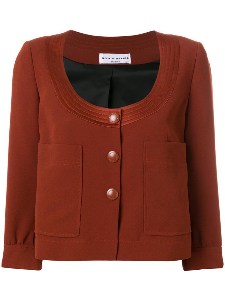 Sonia Rykiel Cropped Jacket - Brown