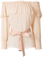 Pinko Becky Off-the-shoulder Blouse - Nude & Neutrals