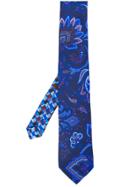 Etro Floral Patterned Tie - Blue