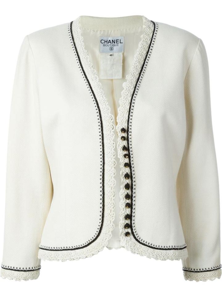 Chanel Vintage Passementerie Jacket, Women's, White
