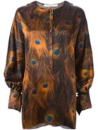 Givenchy Peacock Feather Print Blouse