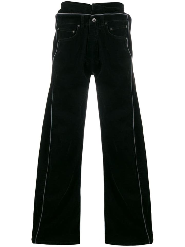 Y/project Wide-leg Flared Trousers - Black