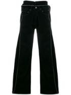 Y/project Wide-leg Flared Trousers - Black