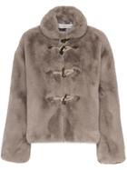 Golden Goose Deluxe Brand Faux Fur Satin Lined Jacket - Grey