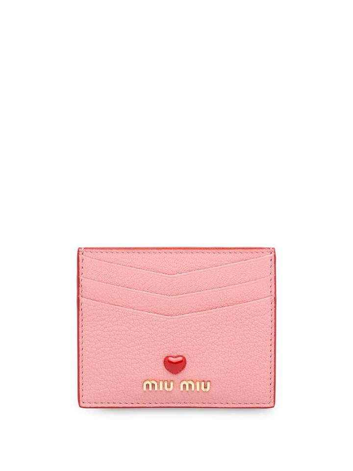 Miu Miu Madras Love Card Holder - Pink
