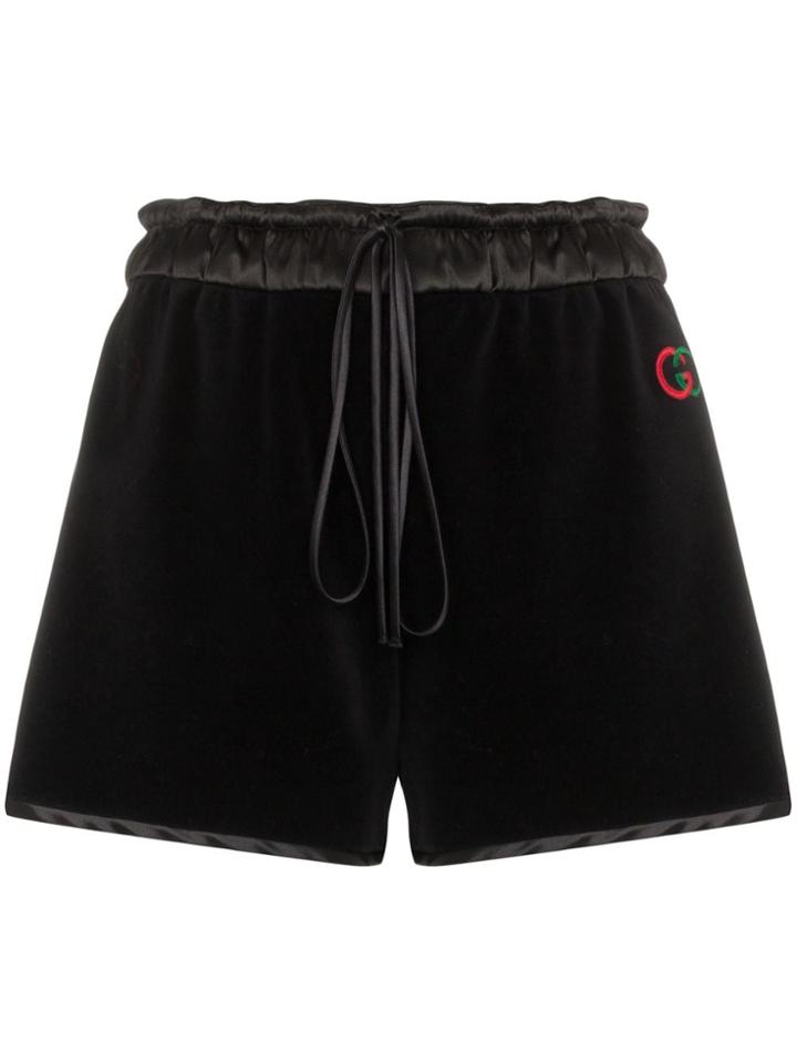 Gucci Logo-embroidered Shorts - Black