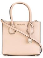 Michael Michael Kors Padlock Charm Tote, Women's, Nude/neutrals, Calf Leather