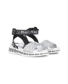 Fashion Concierge Vip Miu Miu - Logo Glitter Sandals 19177 -