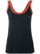Blumarine - Contrast Trim Vest - Women - Nylon/spandex/elastane - 46, Black, Nylon/spandex/elastane