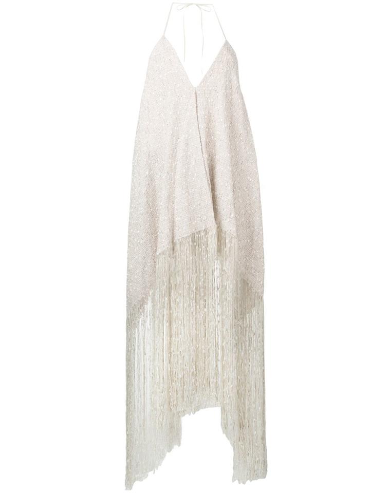 Jacquemus Riviera Fringed Dress - Neutrals