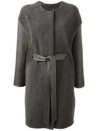 Liska Belted Coat, Women's, Size: Small, Green, Lamb Skin/lamb Fur
