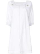 Fay Three-quarter Sleeve Shift Dress - White