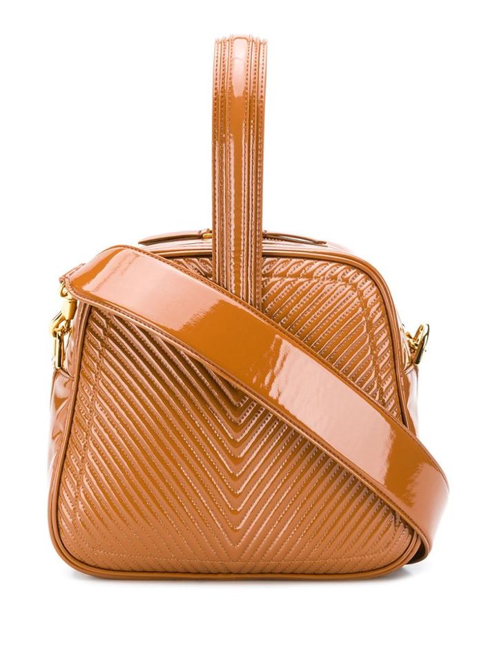 Marco De Vincenzo Ridged Tote Bag - Brown