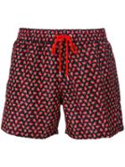 Paul Smith - Fruit Print Swim Shorts - Men - Polyester - L, Black, Polyester