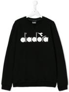 Diadora Junior Teen Logo Print Sweatshirt - Black