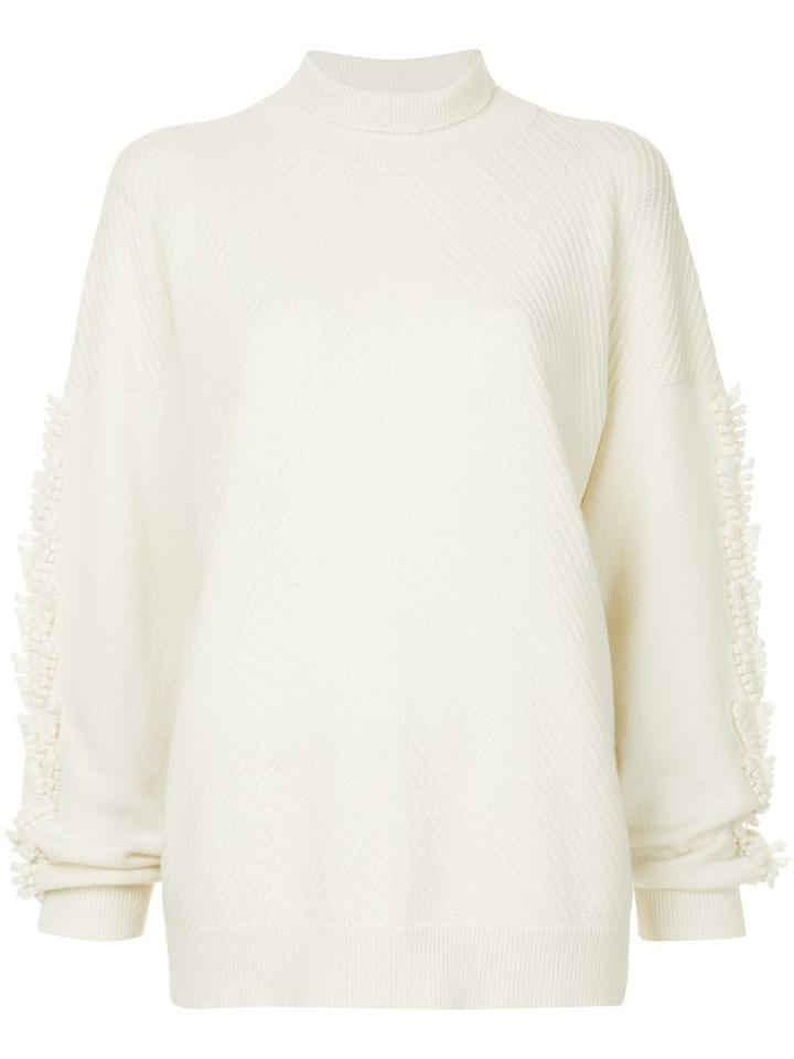 Barrie Oversized Roll-neck Sweater - White