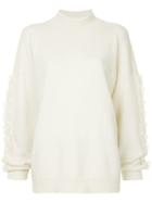 Barrie Oversized Roll-neck Sweater - White