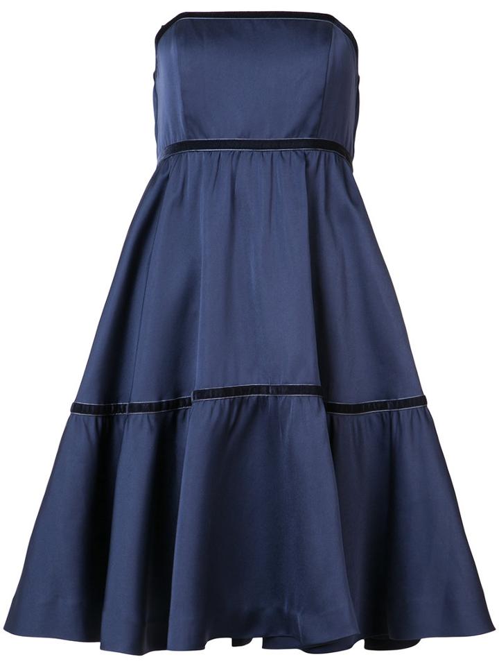Zac Zac Posen - 'lila' Dress - Women - Triacetate/polyester - 8, Blue, Triacetate/polyester