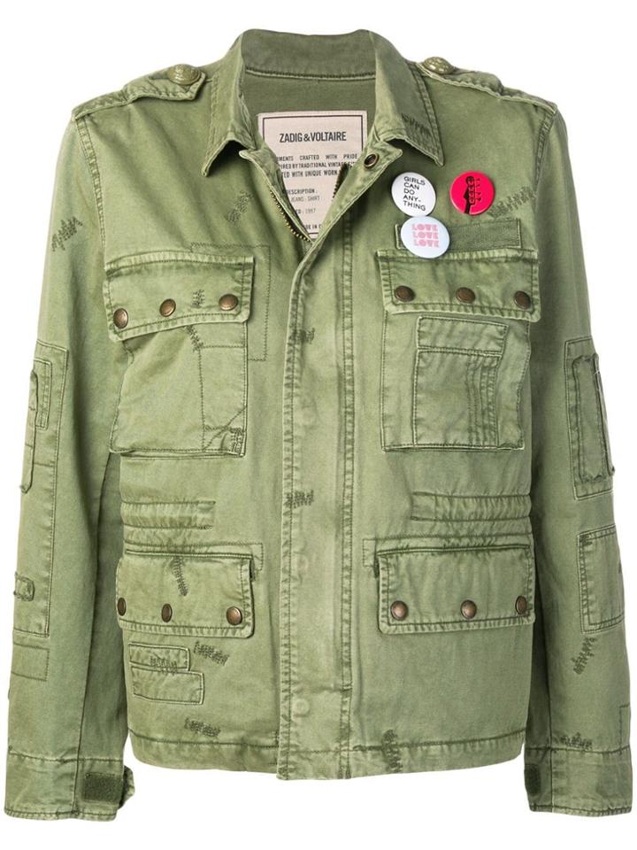 Zadig & Voltaire Krisy Grunge Parka Jacket - Green