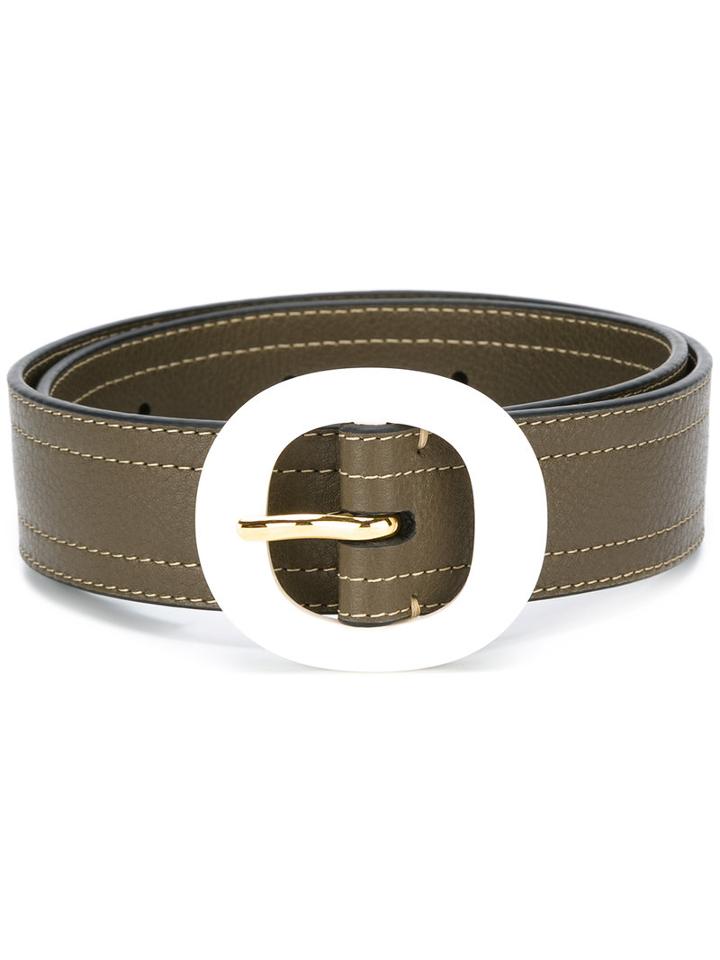 Marni Round-buckle Belt, Women's, Size: 80, Brown, Leather