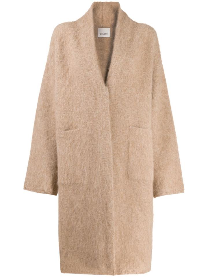Laneus Oversized Knit Coat - Neutrals