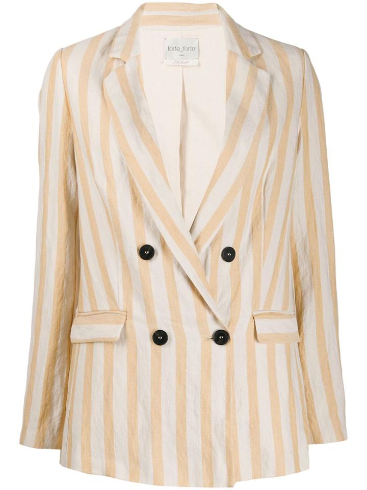 Forte Forte Boxy Striped Blazer - Yellow
