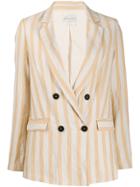 Forte Forte Boxy Striped Blazer - Yellow