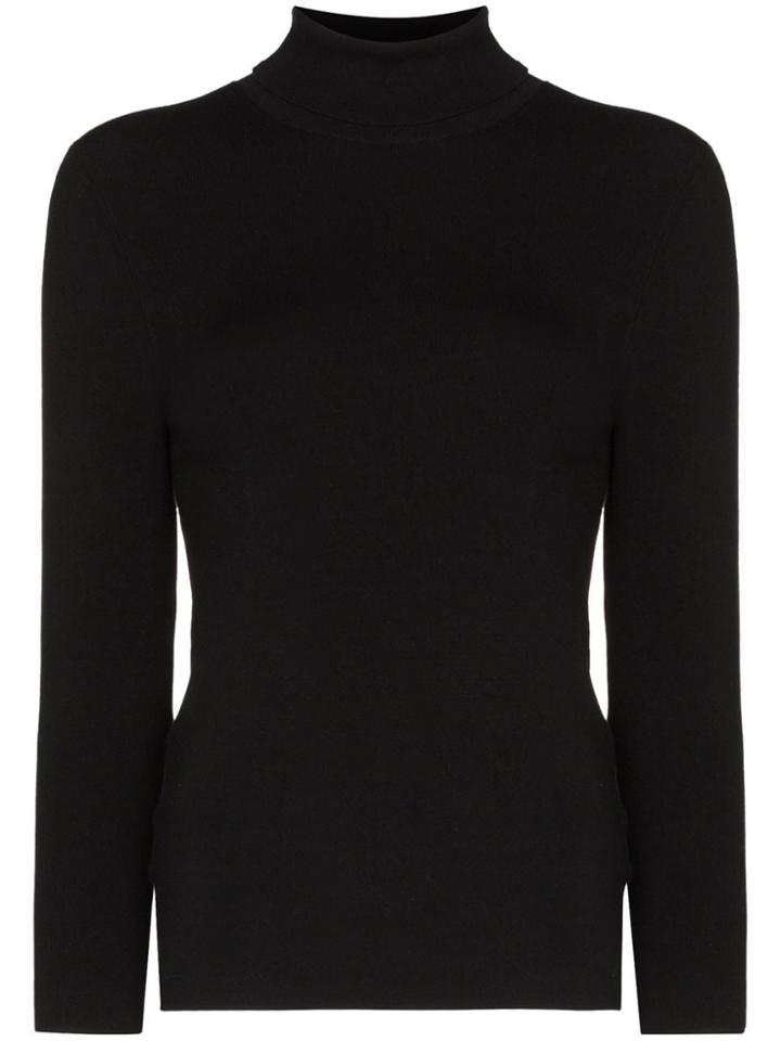 Joseph Knitted Turtleneck Top - Black