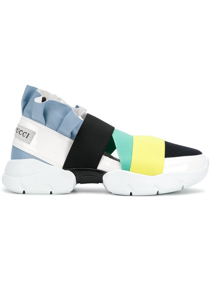Emilio Pucci Ruffled Sneakers - Black