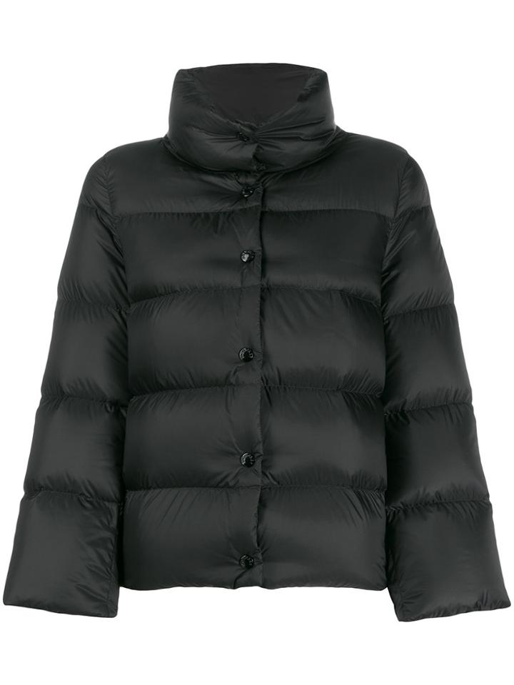 Moncler Button-down Puffer Jacket - Black