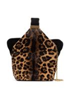 Bienen Davis Brown Kit Leopard Print Bucket Bag