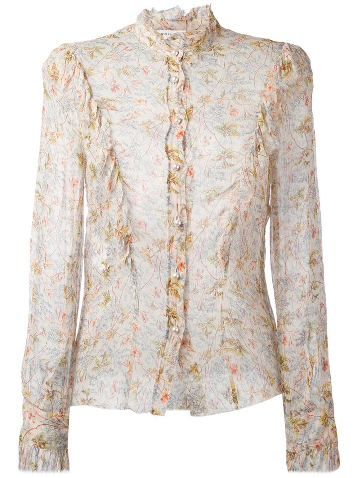 Philosophy Di Lorenzo Serafini - Pretty Print Shirt - Women - Rayon - 38, Nude/neutrals, Rayon