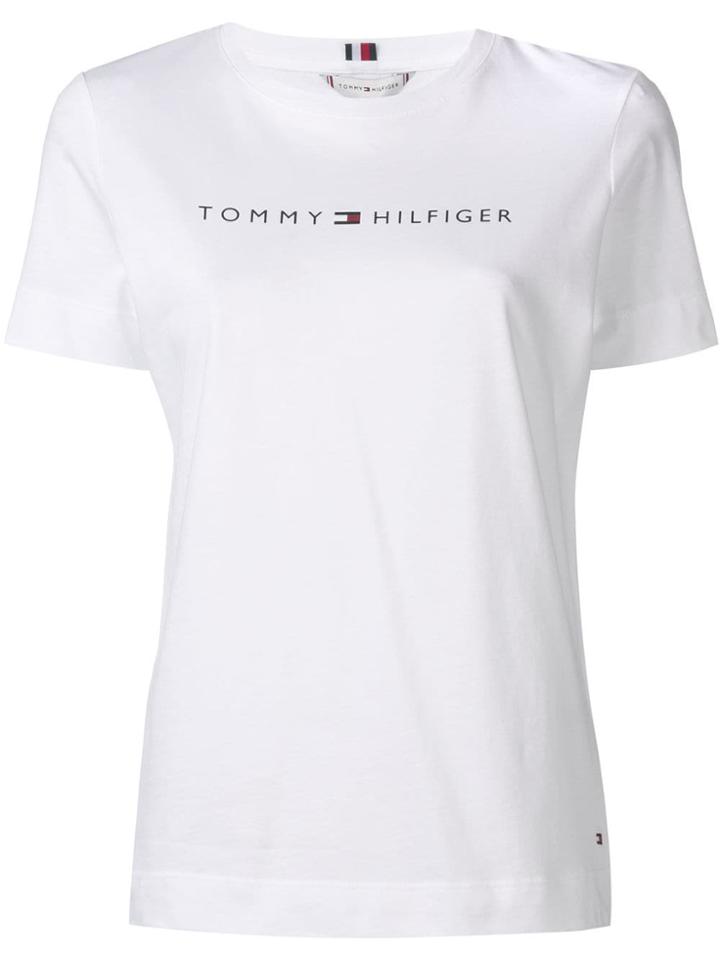 Tommy Hilfiger Logo Crew Neck T-shirt - White