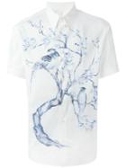 Alexander Mcqueen Tree And Bird Print Button Down Shirt
