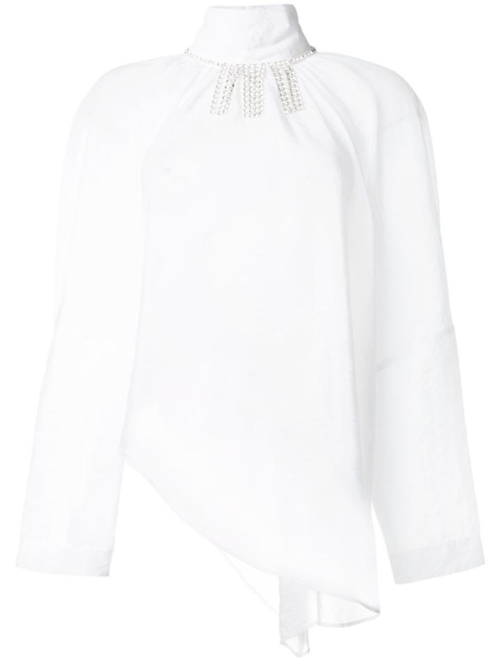 Christopher Kane Crystal Embellished Blouse - White