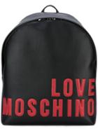 Love Moschino Logo Patch Backpack