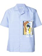 Cmmn Swdn Striped Shirt, Men's, Size: M, Blue, Cotton