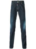 Dsquared2 Slim Jeans, Men's, Size: 50, Blue, Cotton/spandex/elastane/polyester/calf Leather