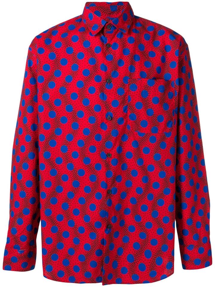 Kenzo Polka Dot Print Shirt - Red