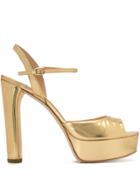 The Seller Platform Heeled Sandals - Gold