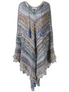 Cecilia Prado - Knit Poncho - Women - Acrylic/lurex/viscose - One Size, Beige, Acrylic/lurex/viscose